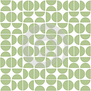 Seamless geometric pattern with semicircles. Mid century modern style.