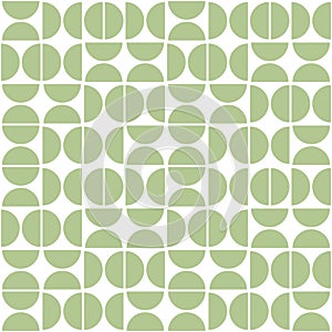 Seamless geometric pattern with semicircles. Mid century modern style. photo