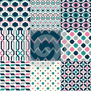 Seamless geometric pattern set