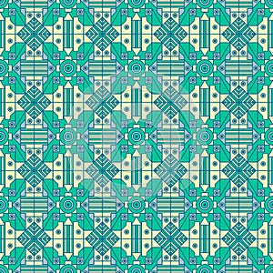 Seamless geometric pattern with simple line and forms creating exclusive look photo