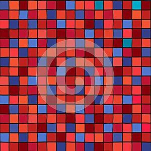 Seamless geometric pattern from squares painted by hand 2