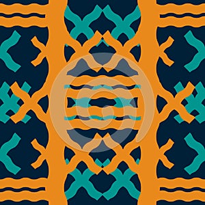 Seamless geometric pattern of thick wavy lines