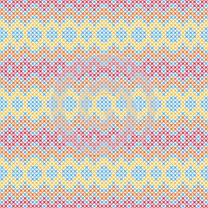 Seamless geometric pattern with triangles in abstract retro style
