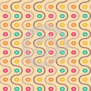 Seamless geometric pattern. Triangles. Color print.