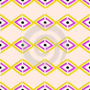 Seamless geometric pattern. Tribal colourful triangle  texture. Great for fabric, textile, wallpapaer. Vector illustration