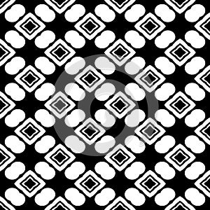 Seamless geometric pattern. Vector art.Vector Seamless Black and White