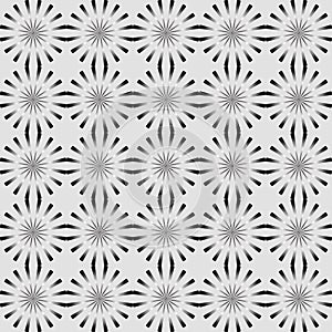 Seamless geometric pattern vector background lighted up shiny looking monochrome design abstract vintage retro art grey black whit