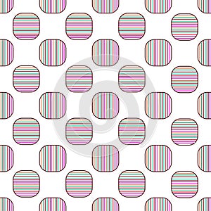 Seamless geometric pattern vector design vintage retro background abstract art with colorful horizontal and vertical lines stripes