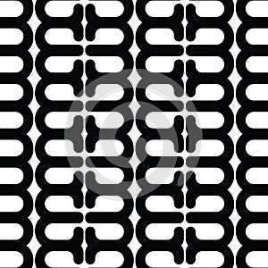 Seamless geometric pattern. Vector illustration. Black and white.