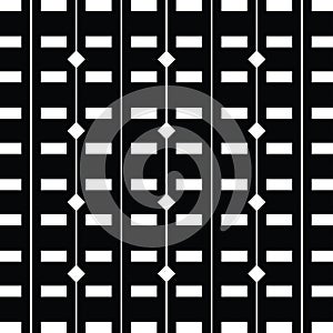 Seamless geometric pattern. Vector illustration. Black and white.