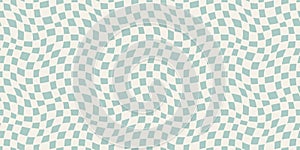 Seamless geometric pattern with woven and distorted checkers