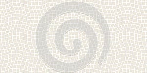 Seamless geometric pattern with woven and distorted checkers