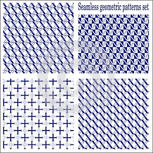Seamless geometric patterns set
