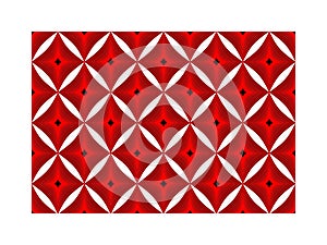Seamless geometric red and white stripes on white background. quadrilateral pattern ornament vector. Decoration fabric.