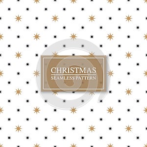 Seamless geometric star pattern - xmas design. Christmas vector elegant background. Creative trendy endless texture.