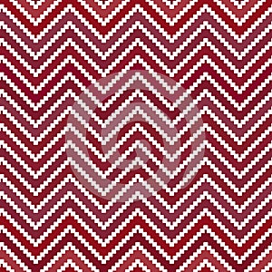 Seamless geometric striped pattern. Chevron design with zigzag red stripes on a white background. Multicolored trendy texture.