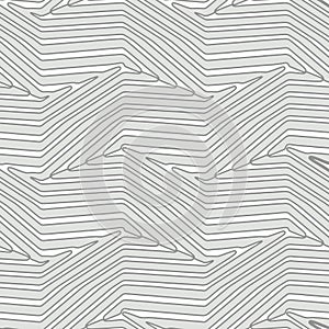 Seamless geometric stripes decorative texture pattern vector. Monochrome design for textile fabric print and wallpaper.
