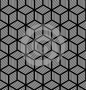 Seamless geometric texture in op art design.