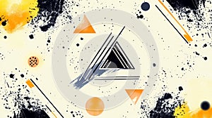 Seamless geometric tiling pattern with sharp angles and lines