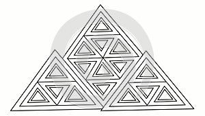 Seamless Geometric Triangle Pattern with Intersecting Lines Vector, vector design Generative AI