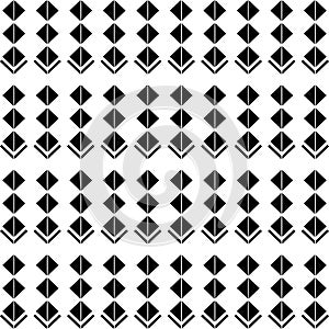 Seamless Geometric Triangular Pattern Repeated Design On White Background