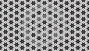Geometric seamless pattern in black and white