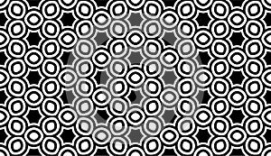 Geometric seamless pattern in black and white