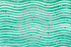 Seamless geometric watercolor wave pattern on paper texture.