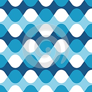 Seamless geometric wave twist pattern