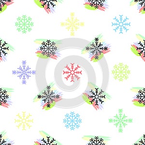 Seamless geometric winter Christmas new year pattern design