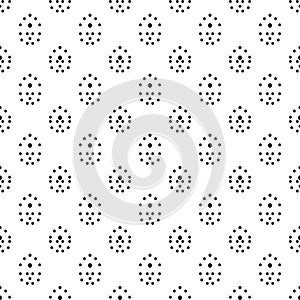 Seamless Geometrical Circles Pattern Repeated Design On White Background