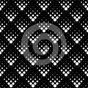 Seamless geometrical retro monochrome dot pattern background
