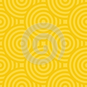Seamless Geometry Pattern Background of multi-layer Yellow Circles.