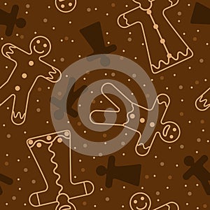 Seamless Gingerbread men