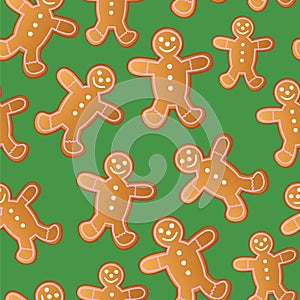 Seamless Gingerbread Men