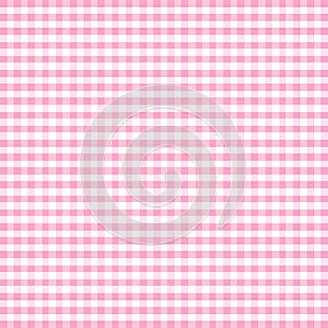 Seamless Gingham Background, Pastel Pink