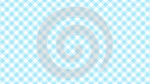 Seamless gingham checker pattern in blue and white, pastel diagonal repeats square background. Stripe checks design for