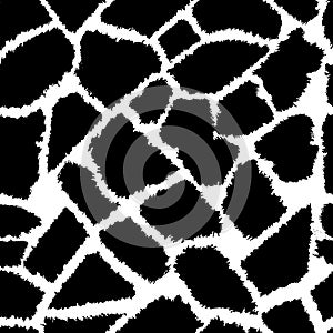 Seamless giraffe fur vector pattern