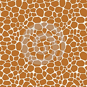 Seamless Giraffe Pattern Skin Texture, Safari Style