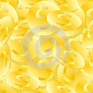 Seamless Gold Coins Background