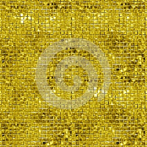 Seamless gold sparking and glittering mosaic background