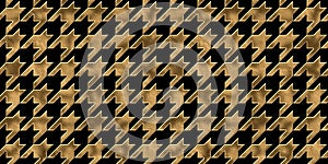 Seamless golden houndstooth or dogtooth pattern