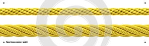 Seamless golden rope shiny gold cable