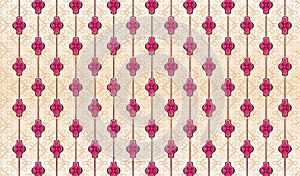 Seamless golden vintage Background. Royal Renaissance Striped Wallpaper. Vector Background For Textile Design. Wallpaper