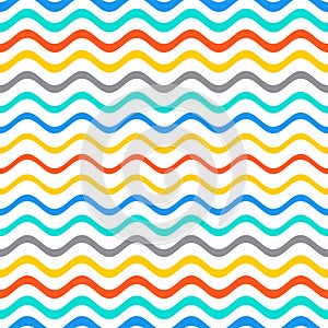 Seamless gradient wavy line pattern