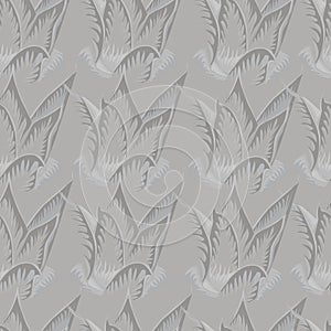 Seamless gray background with gray petals