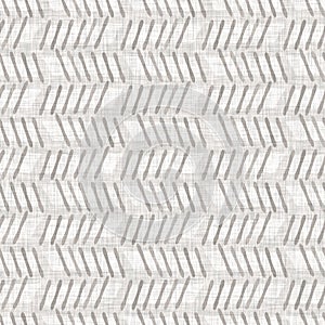 Seamless gray french woven linen rope stripe texture background. Farmhouse ecru flax hemp fiber natural pattern. Organic
