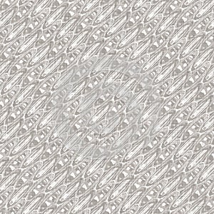 Seamless gray french woven linen texture background. Farmhouse ecru flax hemp fiber natural pattern. Organic yarn close