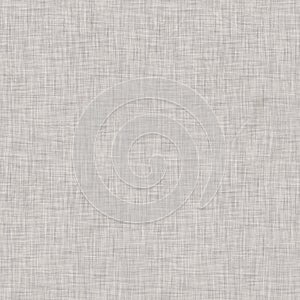 Seamless gray french woven linen texture background. Farmhouse ecru flax hemp fiber natural pattern. Organic yarn close