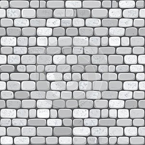 Seamless Gray Stone Brick Wall Pattern Background Texture in Architecture Design
